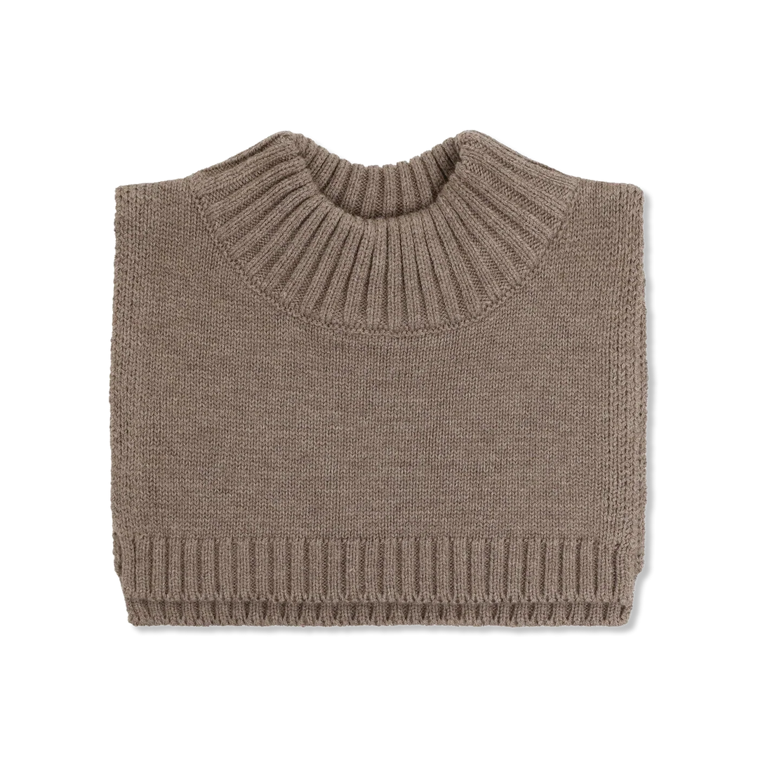 Nekwarmer sjaal knitted wol fungi melange