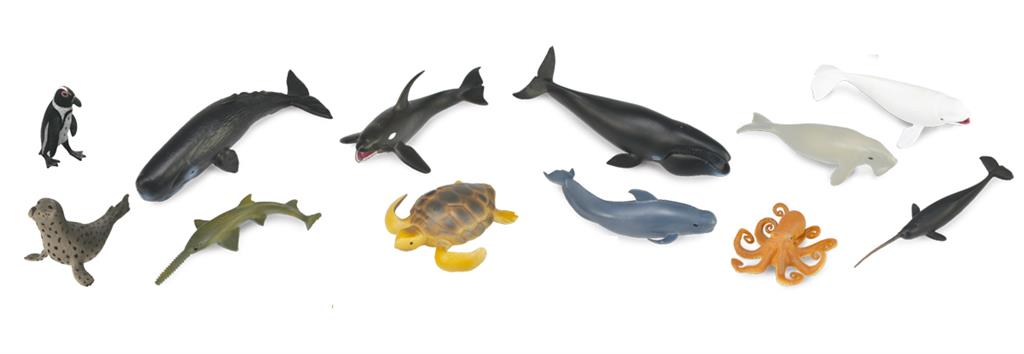 Set van 12 zeedieren