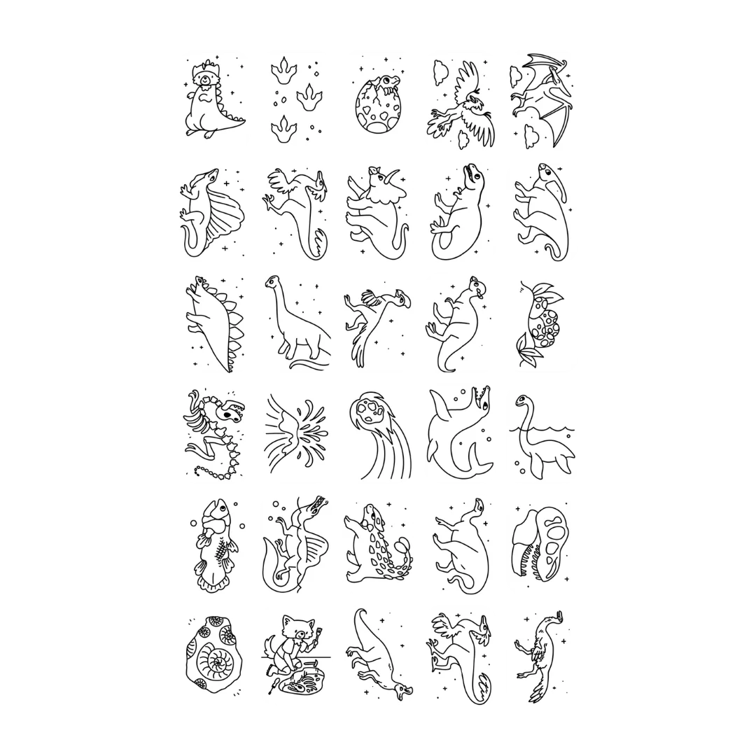 Kidydraw mini navulling (dinosaurus & galaxy)