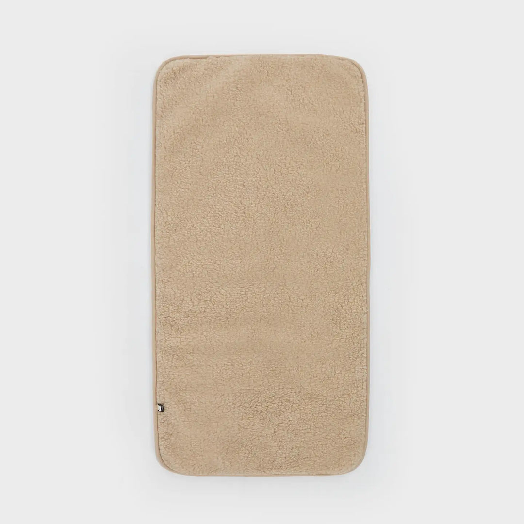 Wollen onderlegger beige