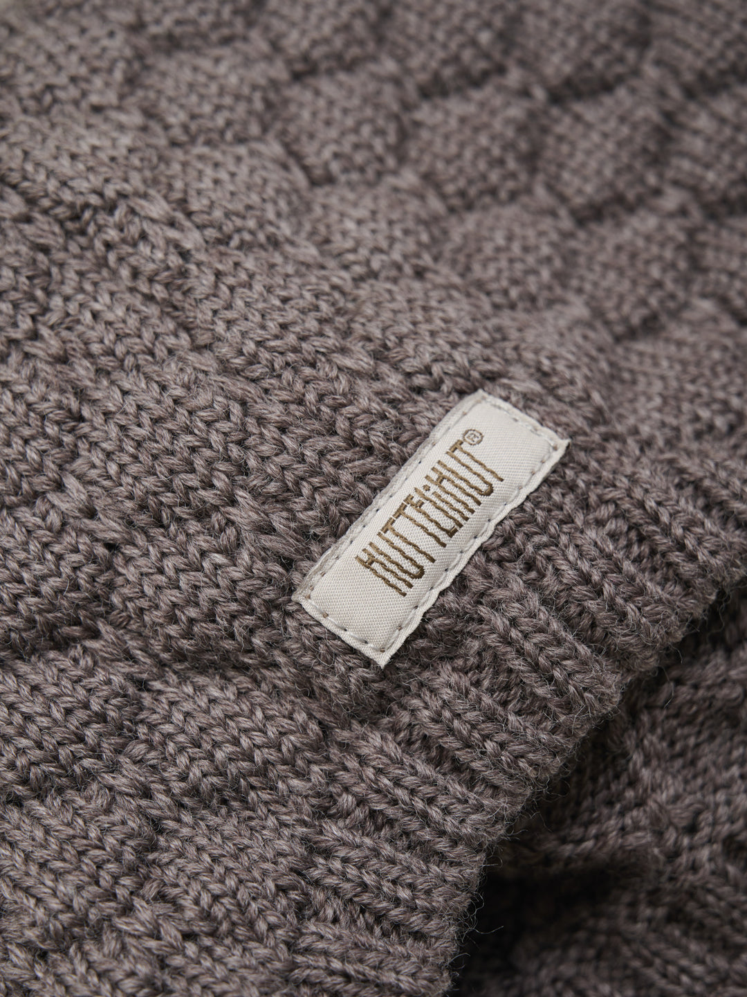Wollen bonnet brown melange