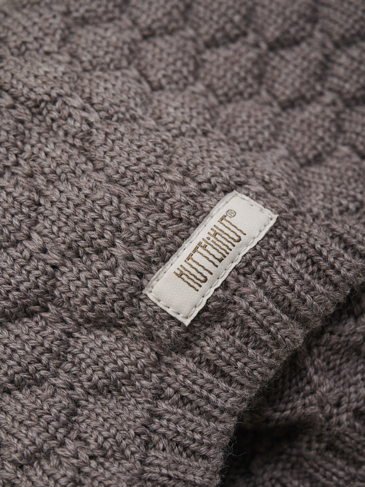 Wollen bonnet brown melange