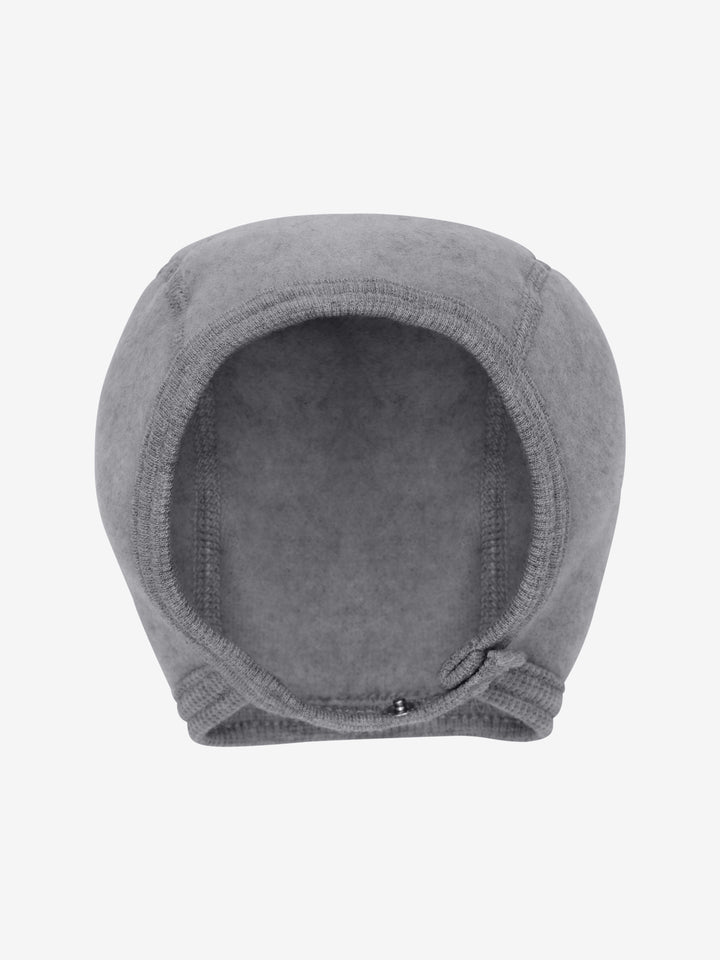 Wollen fleece bonnet medium grey melange