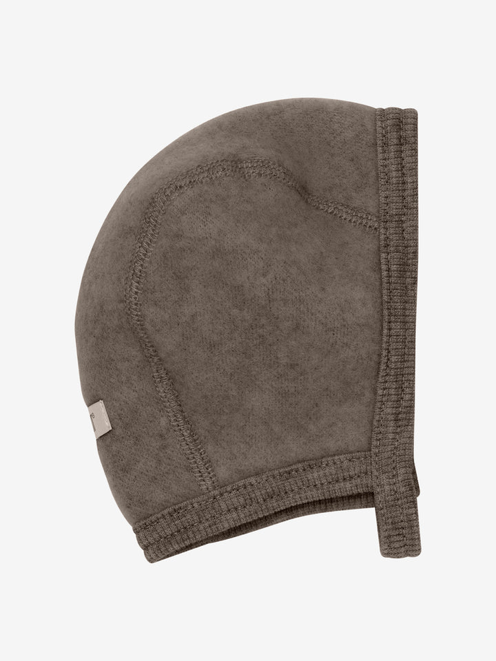 Wollen fleece bonnet brown melange