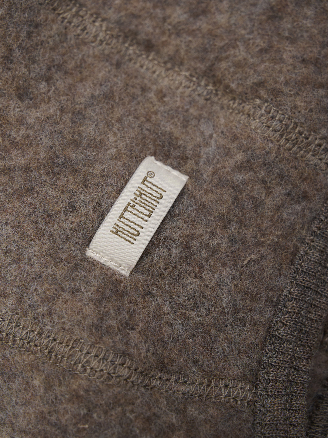 Wollen fleece bonnet brown melange