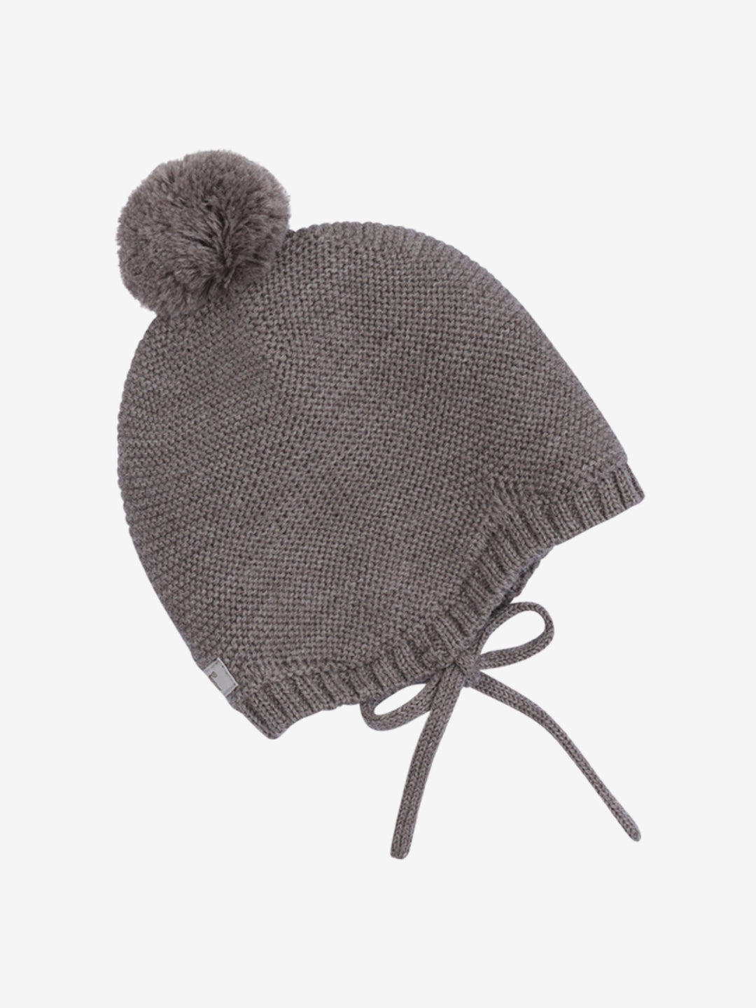 Pom pom bonnet brown cinder melange