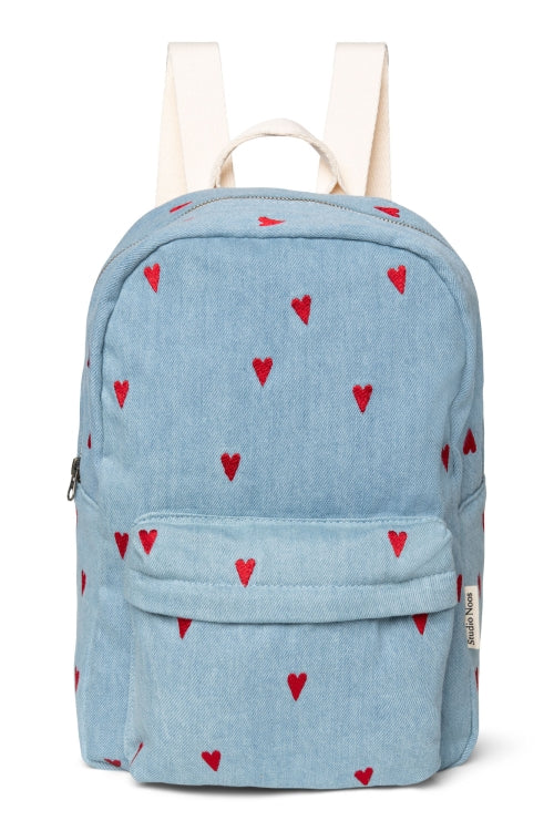 Rugzak denim hearts