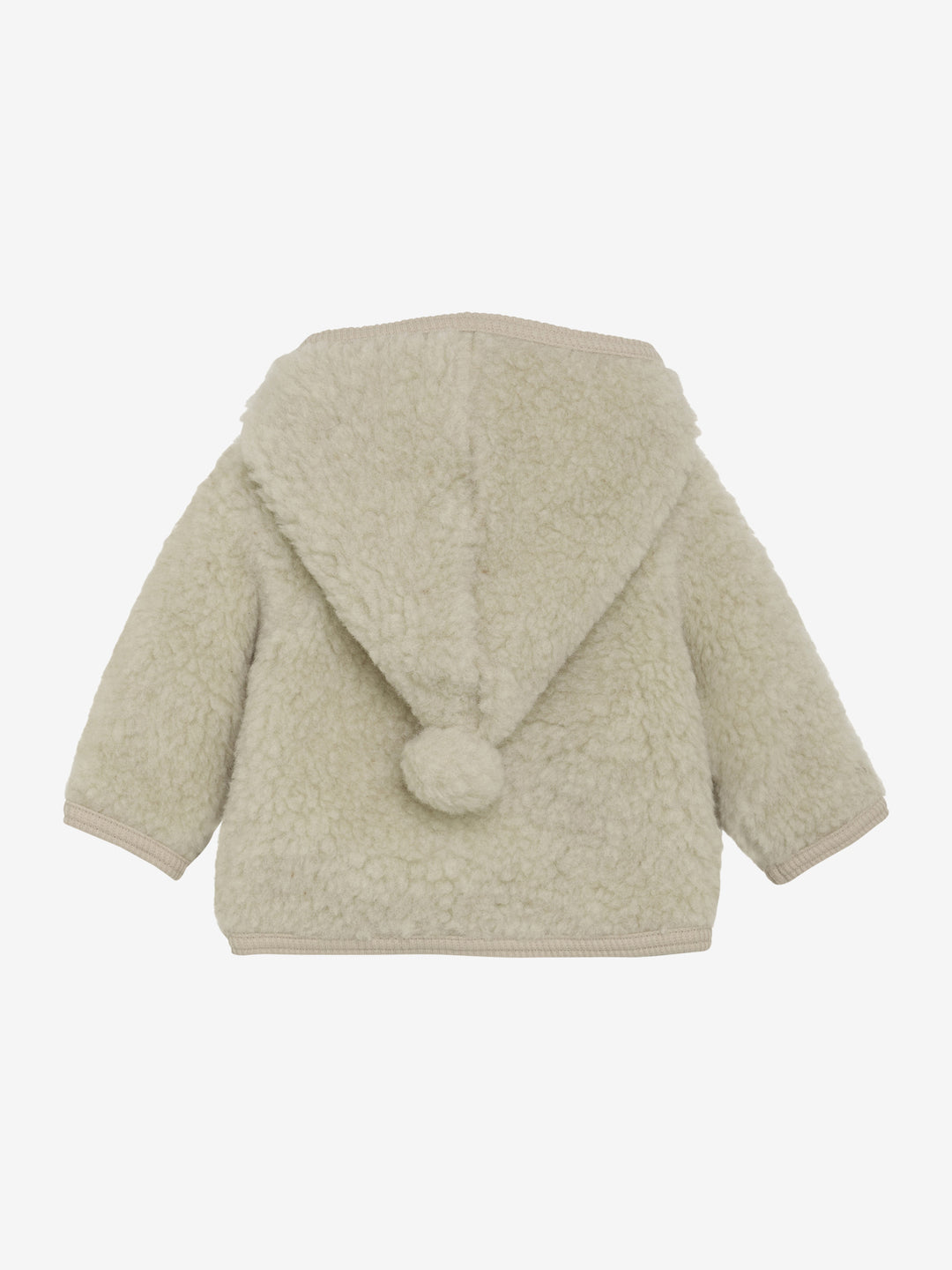 Wollen teddy jasje cement