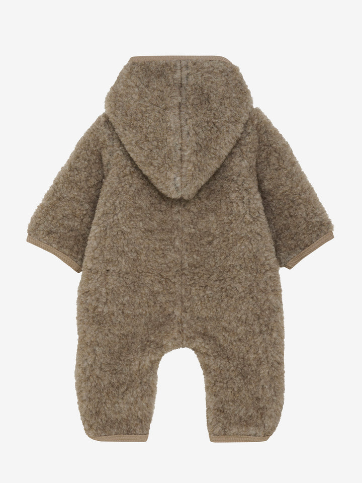 Wollen teddy pak camel melange