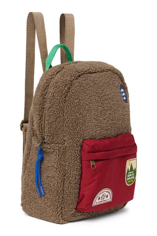 Rugzak teddy brown/burgundy