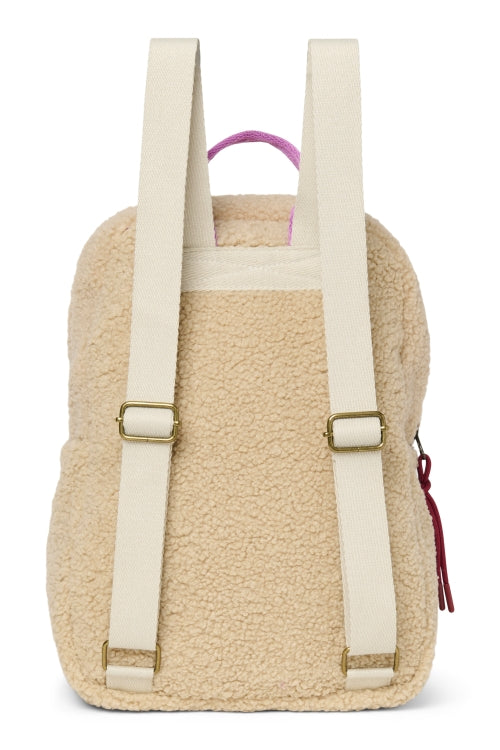 Rugzak teddy ecru/purple