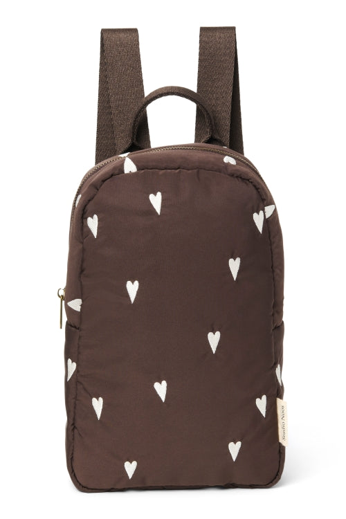 Rugzak puffy brown hearts