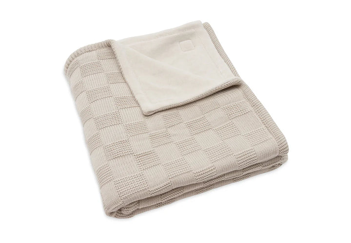 Deken warm knit sand/velvet