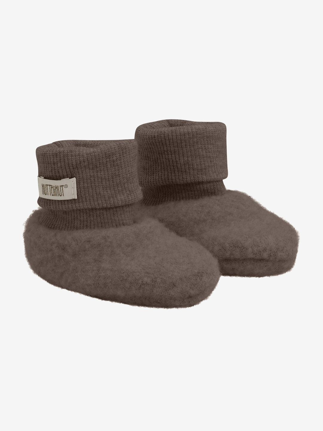 Wollen slofjes brown melange