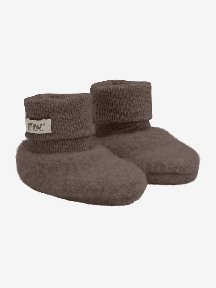 Wollen slofjes brown melange