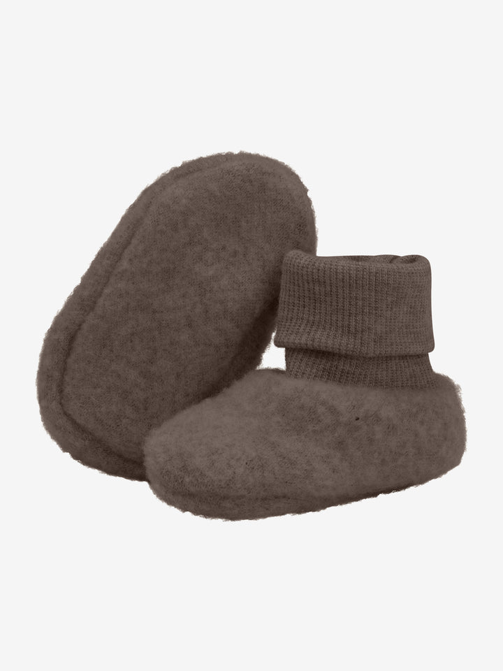 Wollen slofjes brown melange