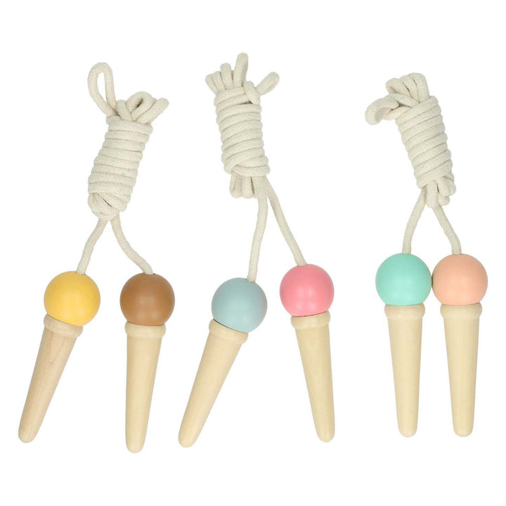 Houten Ijsjes Springtouw (assorti)