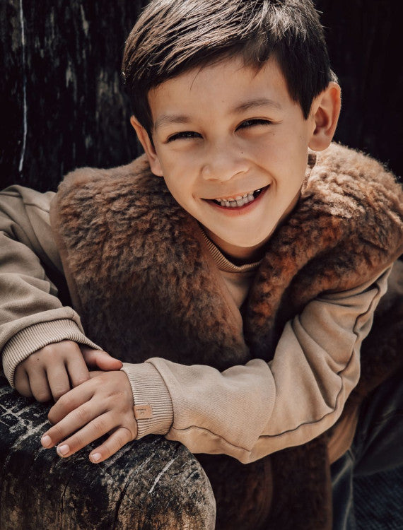 Bodywarmer panther camello