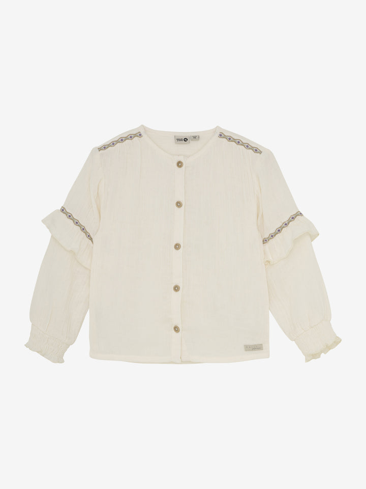 Blouse ruffle off white