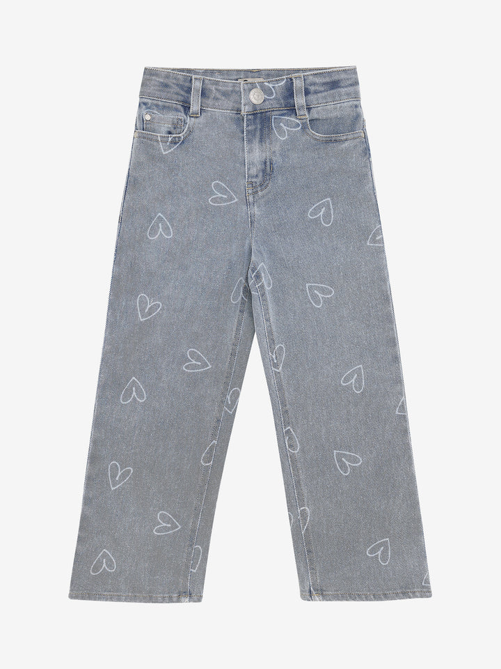 Jeans wide fit heart