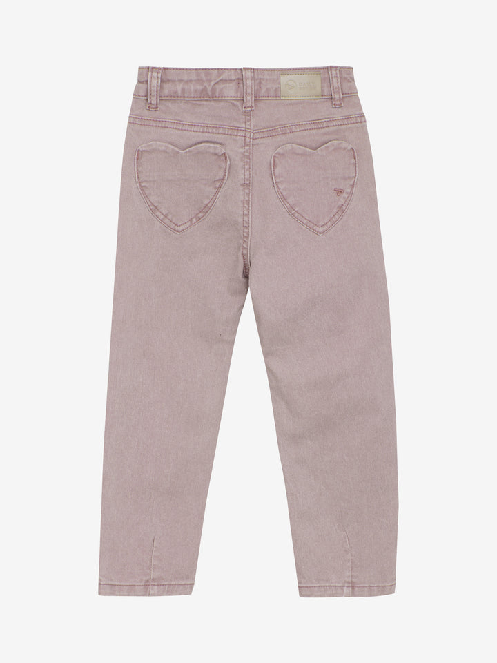 Jeans mom fit pale mauve