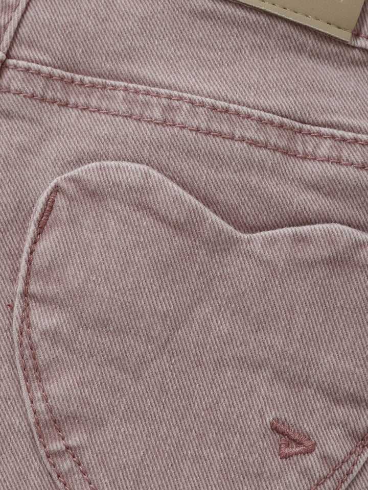Jeans mom fit pale mauve