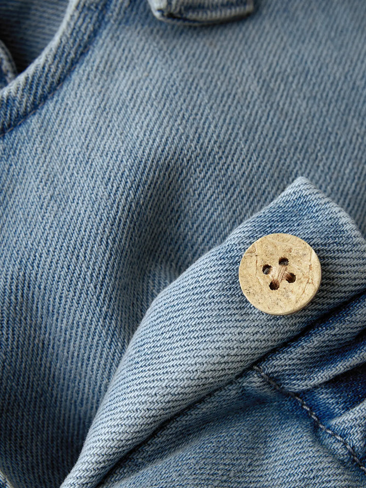 Overall hearts medium blue denim