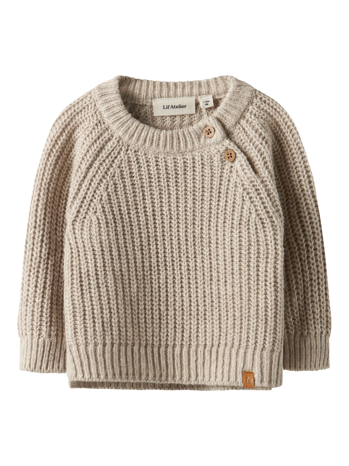 Loose knit oxford tan melange