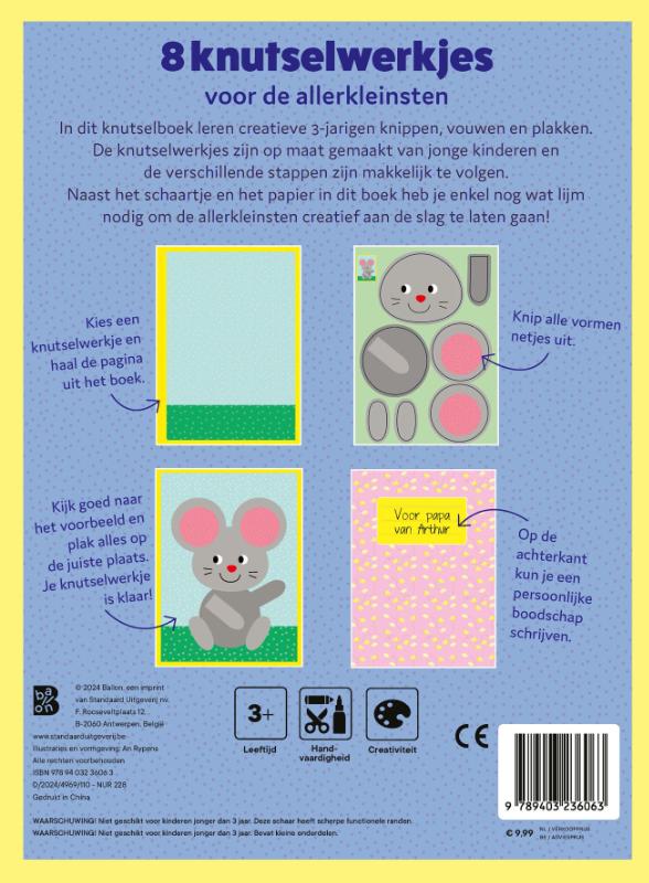 Knutselboek met schaartje: Dieren