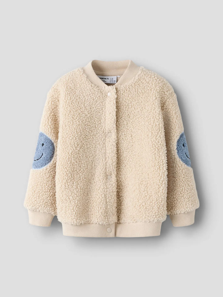 Teddy jasje smiley peyote blauw