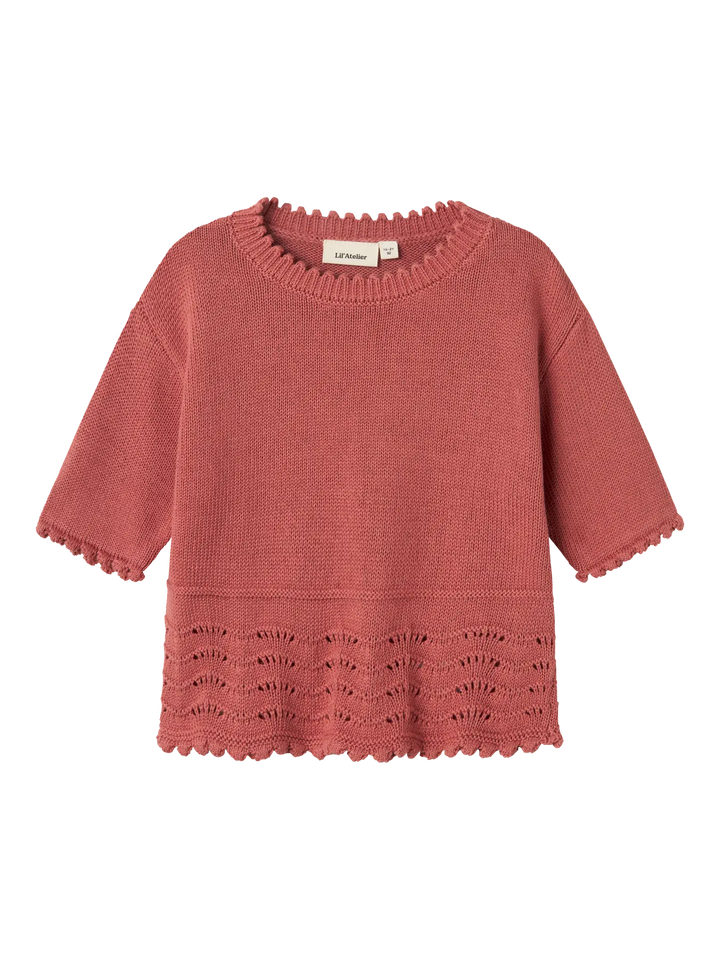 Knit top withered rose