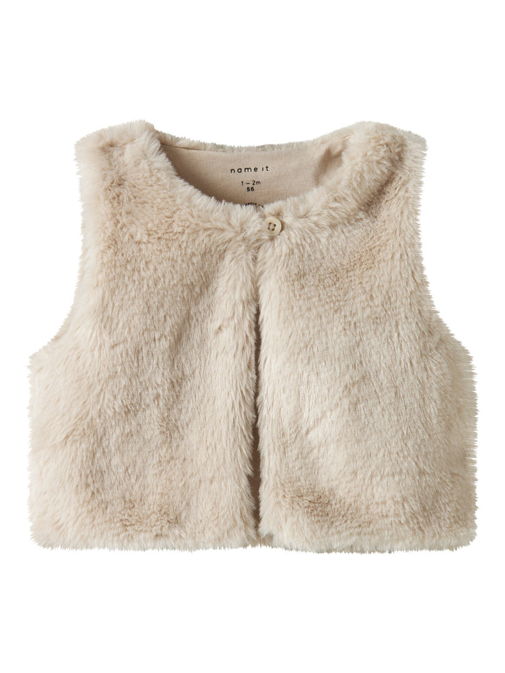 NBFTACATHY Fur gilet Pumice Stone