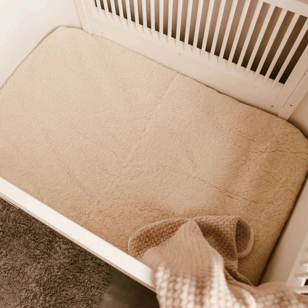 Wollen hoeslaken beige
