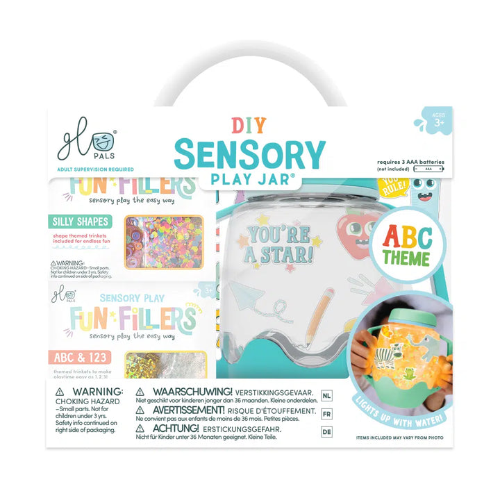DIY sensory play jar ABC