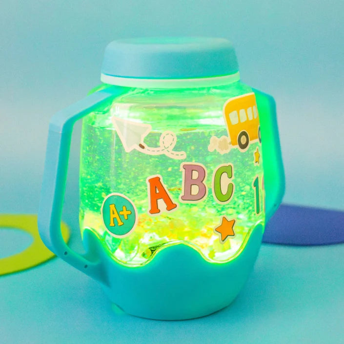 DIY sensory play jar ABC