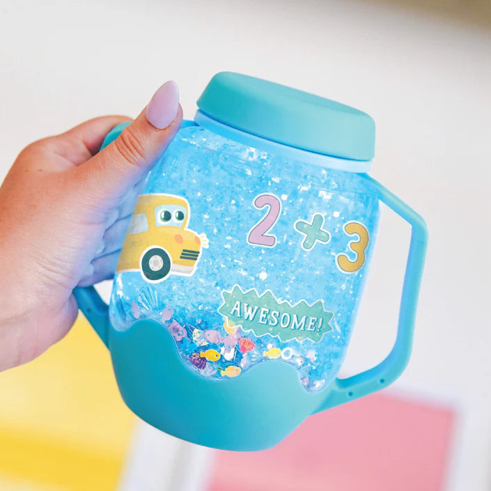 DIY sensory play jar ABC