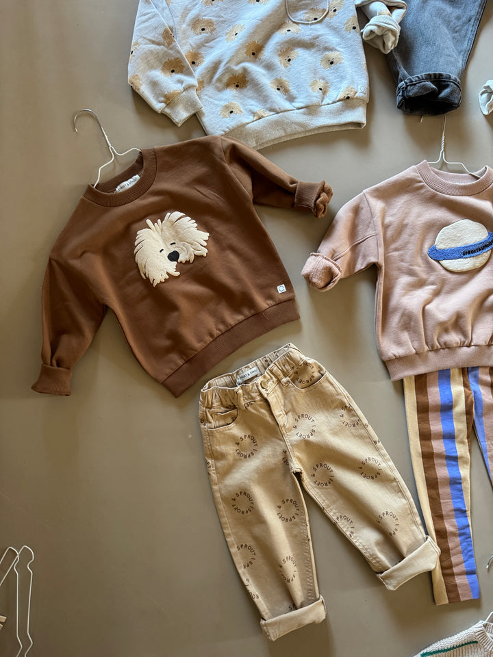 Sweatshirt dog mocca
