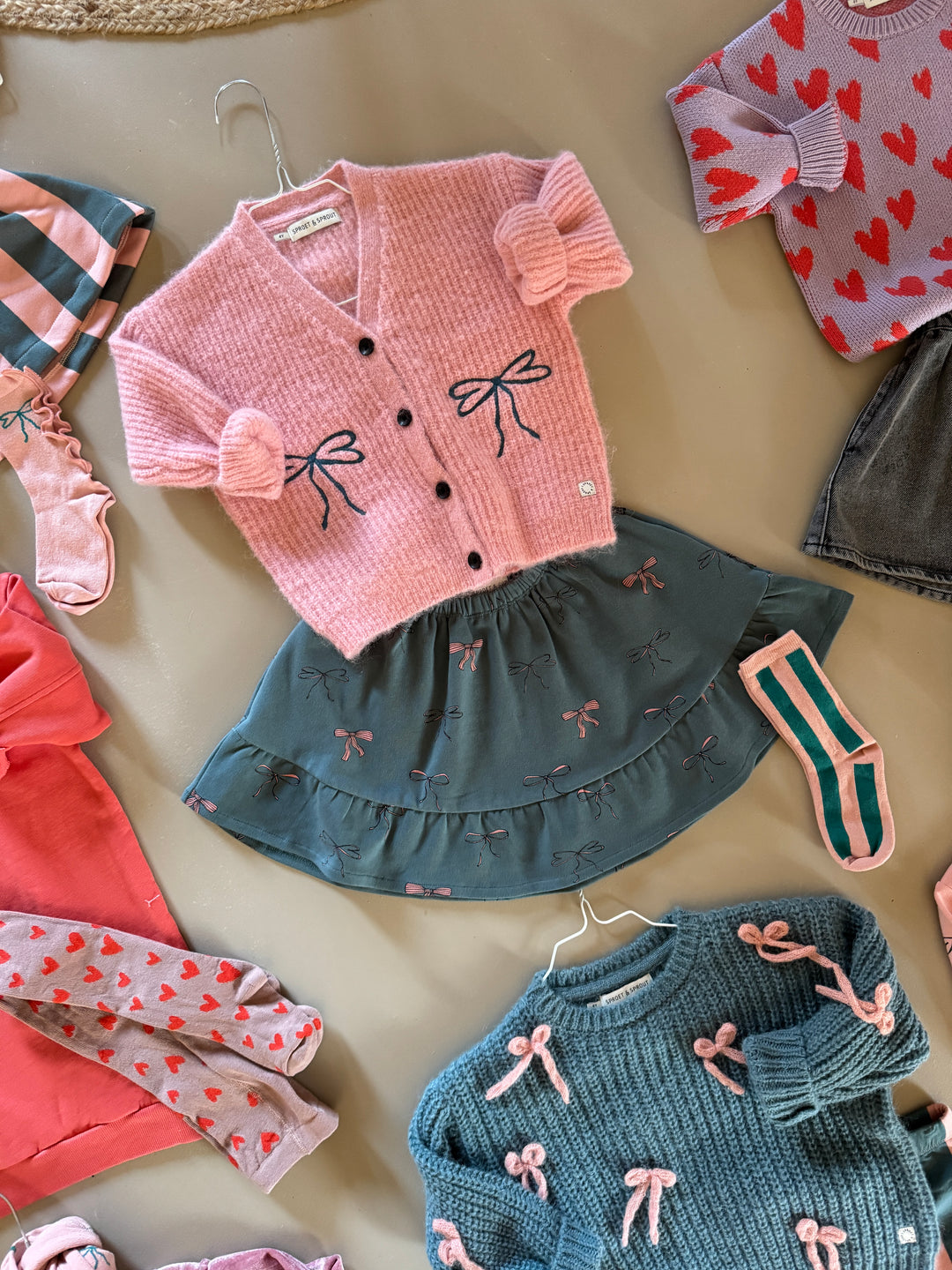 Skirt bow shady green