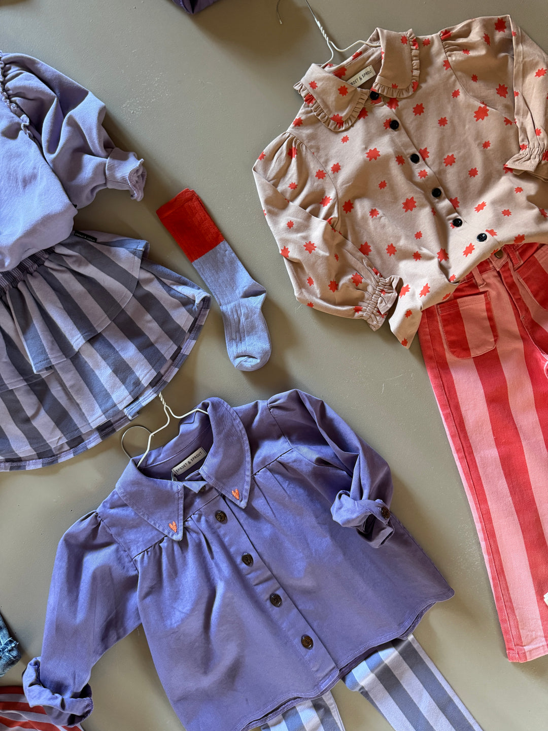 Skirt stripes lavender