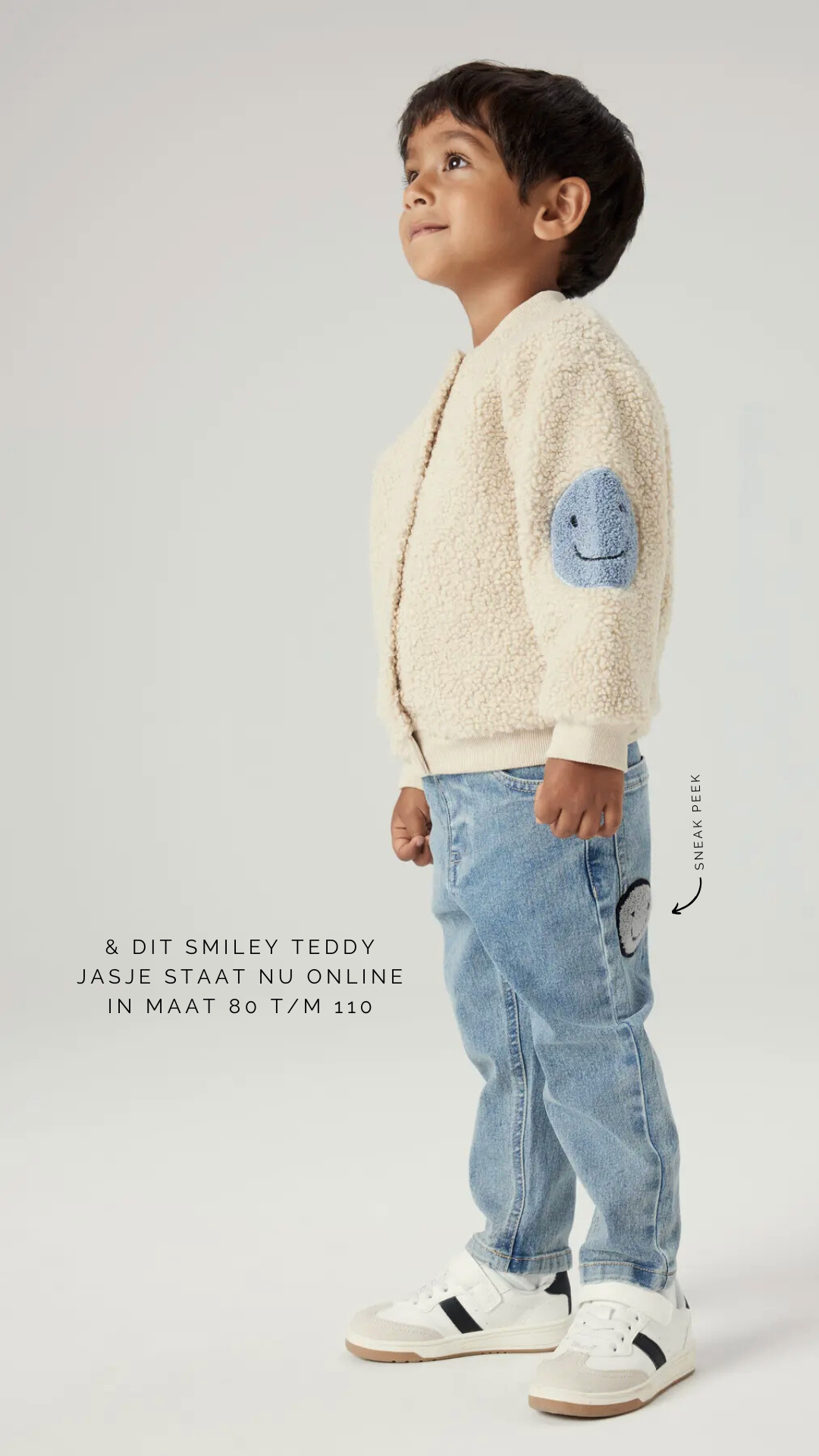 Teddy jasje smiley peyote blauw