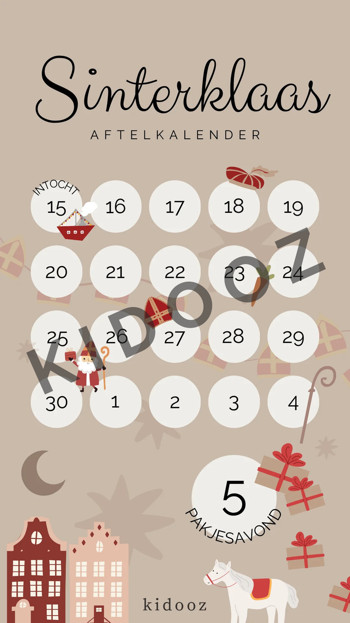 Sinterklaas aftelkalender Kidooz