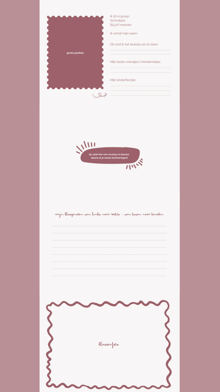 Schoolfotoboek linnen burgundy