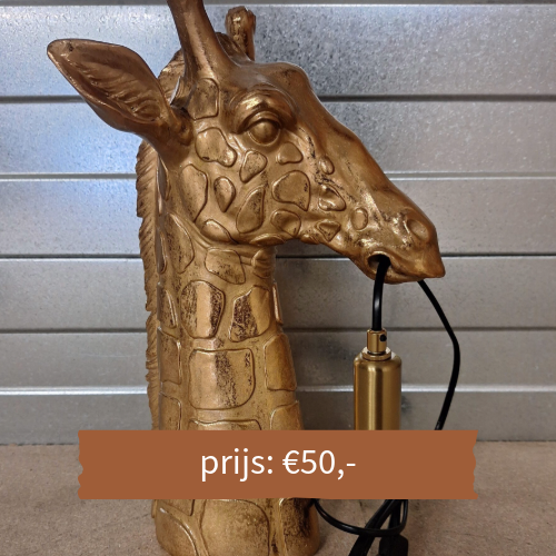 Giraf lamp goud