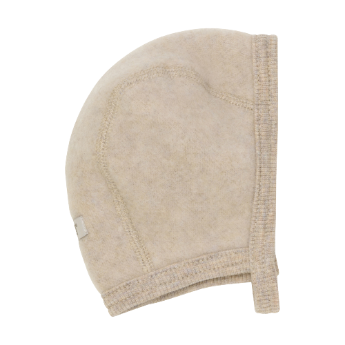 Wollen fleece bonnet camel melange