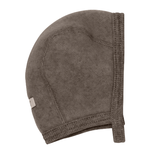 Wollen fleece bonnet brown melange