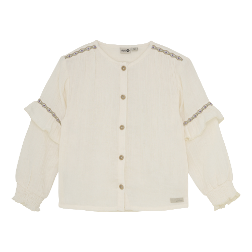Blouse ruffle off white