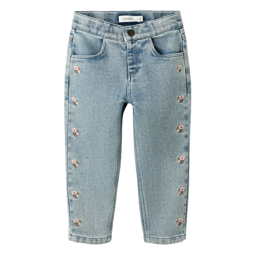 Jeans flower medium blue