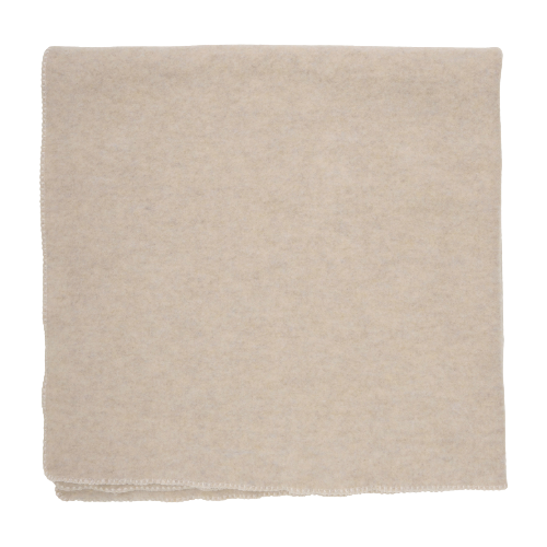Deken wol camel melange