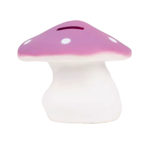 Spaarpot paddenstoel lila