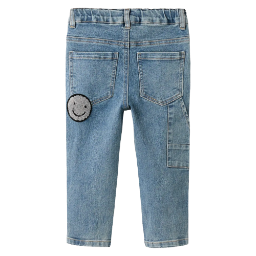 Jeans medium blue denim smiley